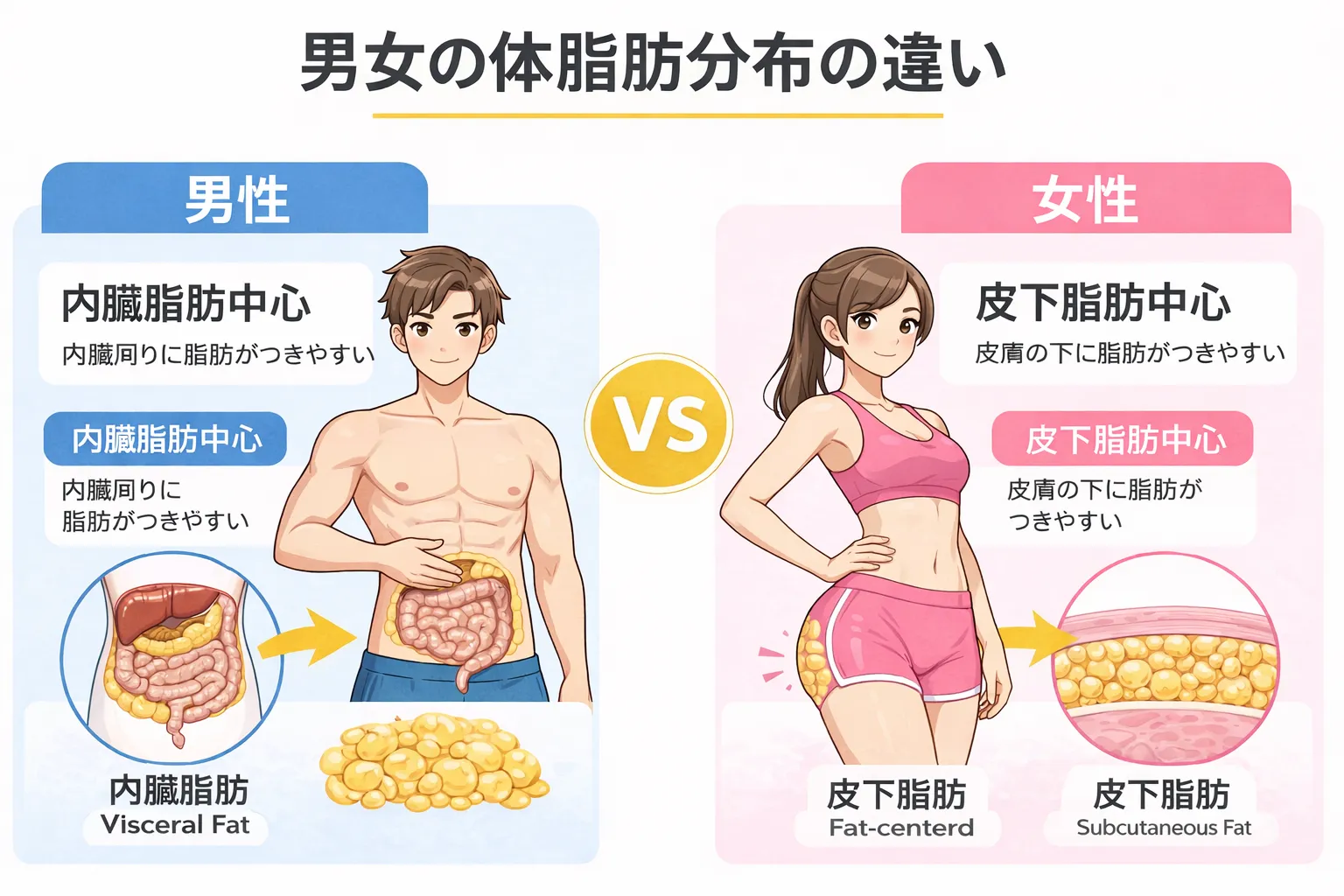 男女でのダイエットの違い