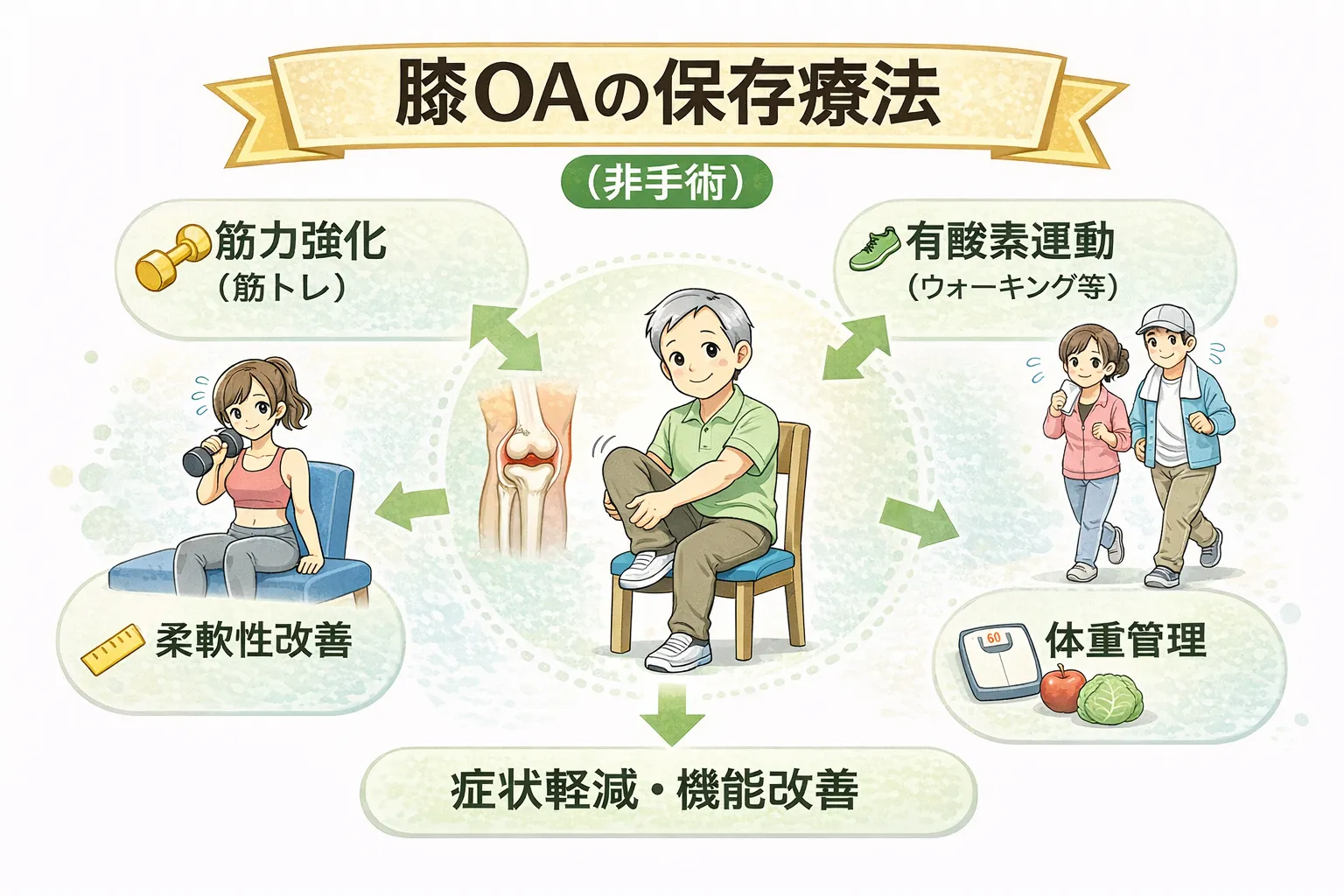 変形性膝関節症に対する保存療法