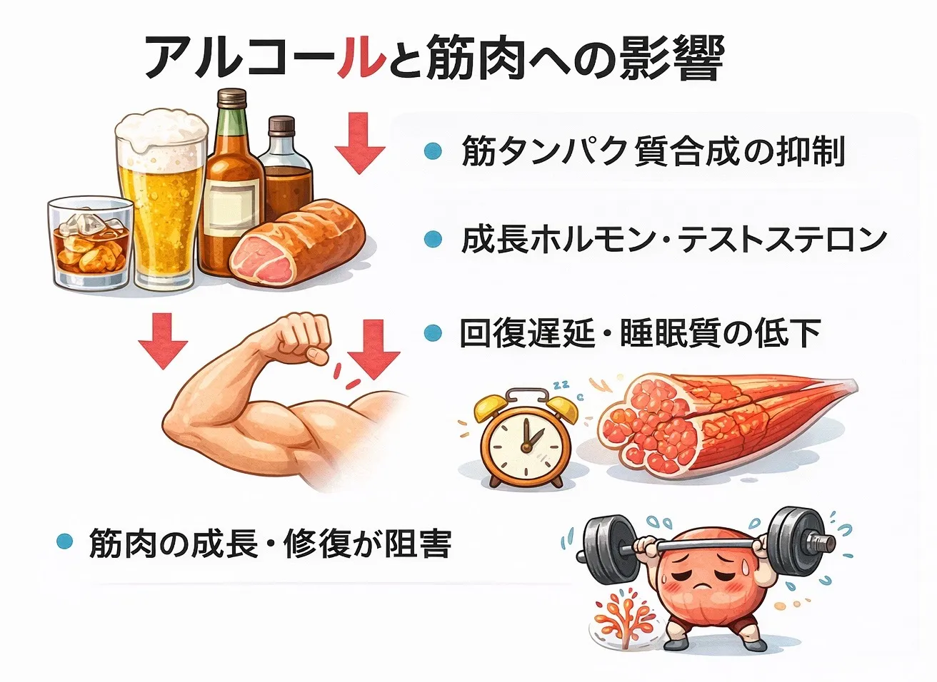 アルコールと筋肉の関係