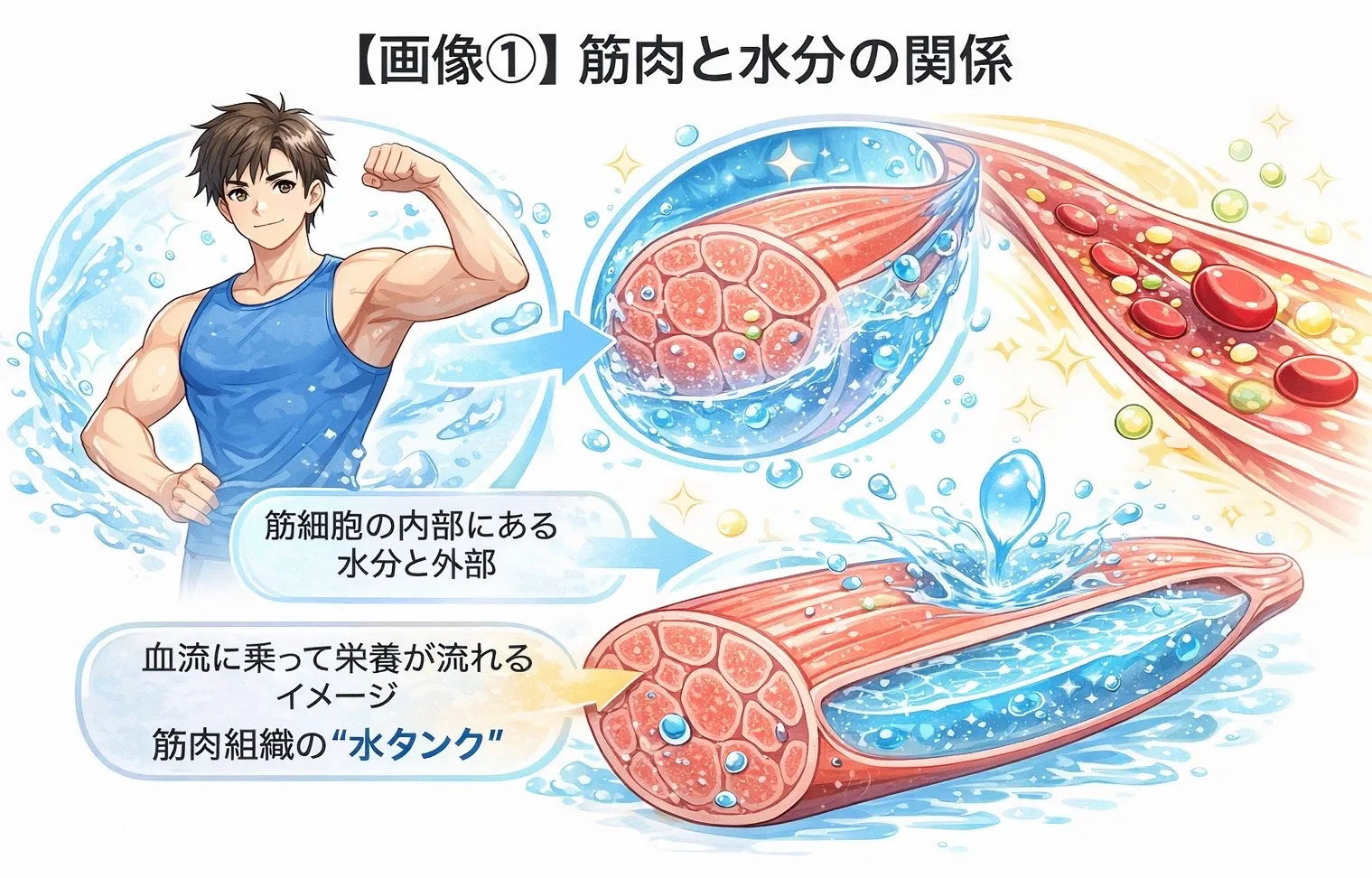 筋肉をつける上での水の重要性