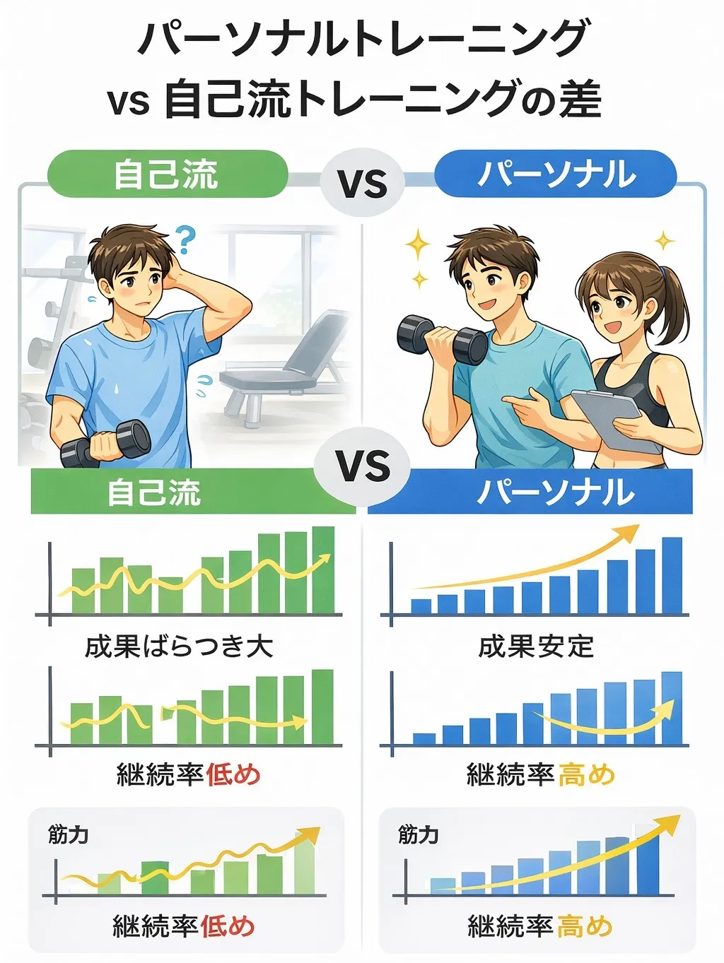 効率よく体を変えるならパーソナルトレーニングへ