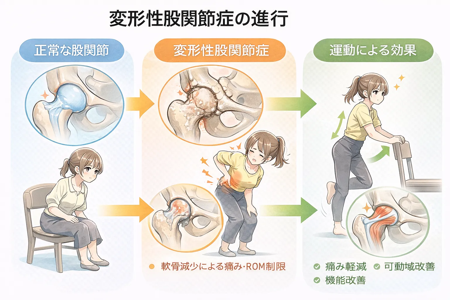 変形性股関節症に対する運動療法