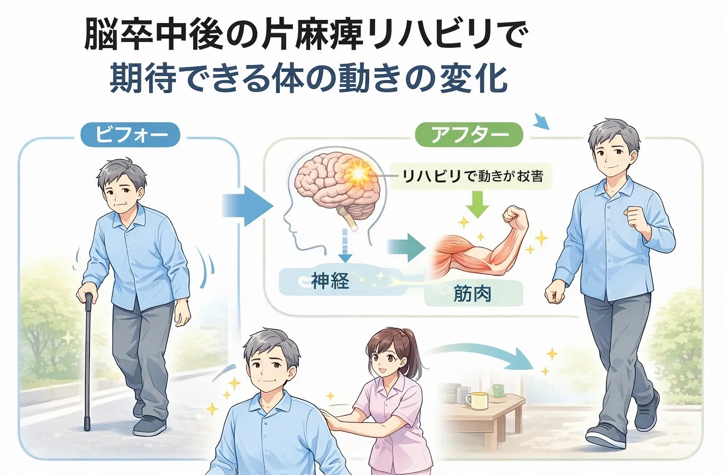 脳卒中後の片麻痺に対する運動療法の効果