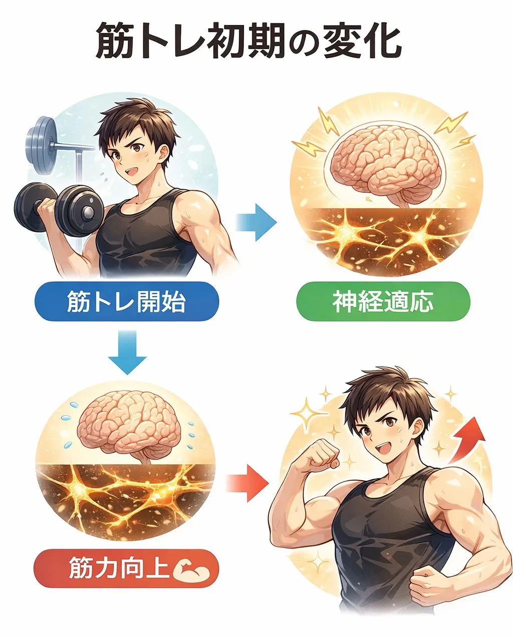 筋トレの効果はいつ頃から出るのか？