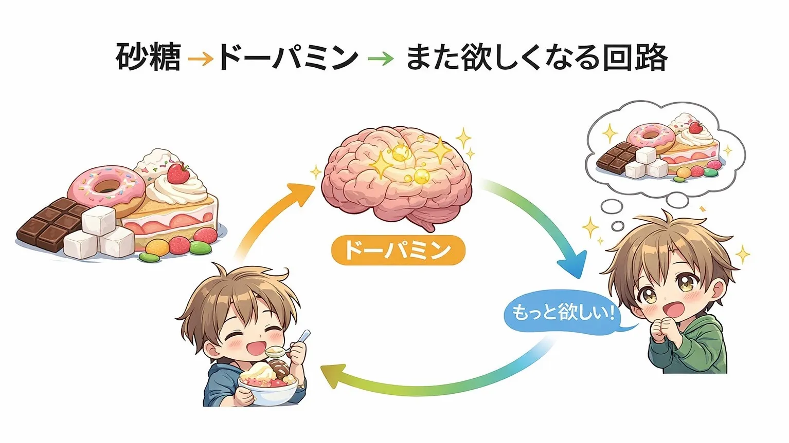 甘いものがやめられない理由とは？