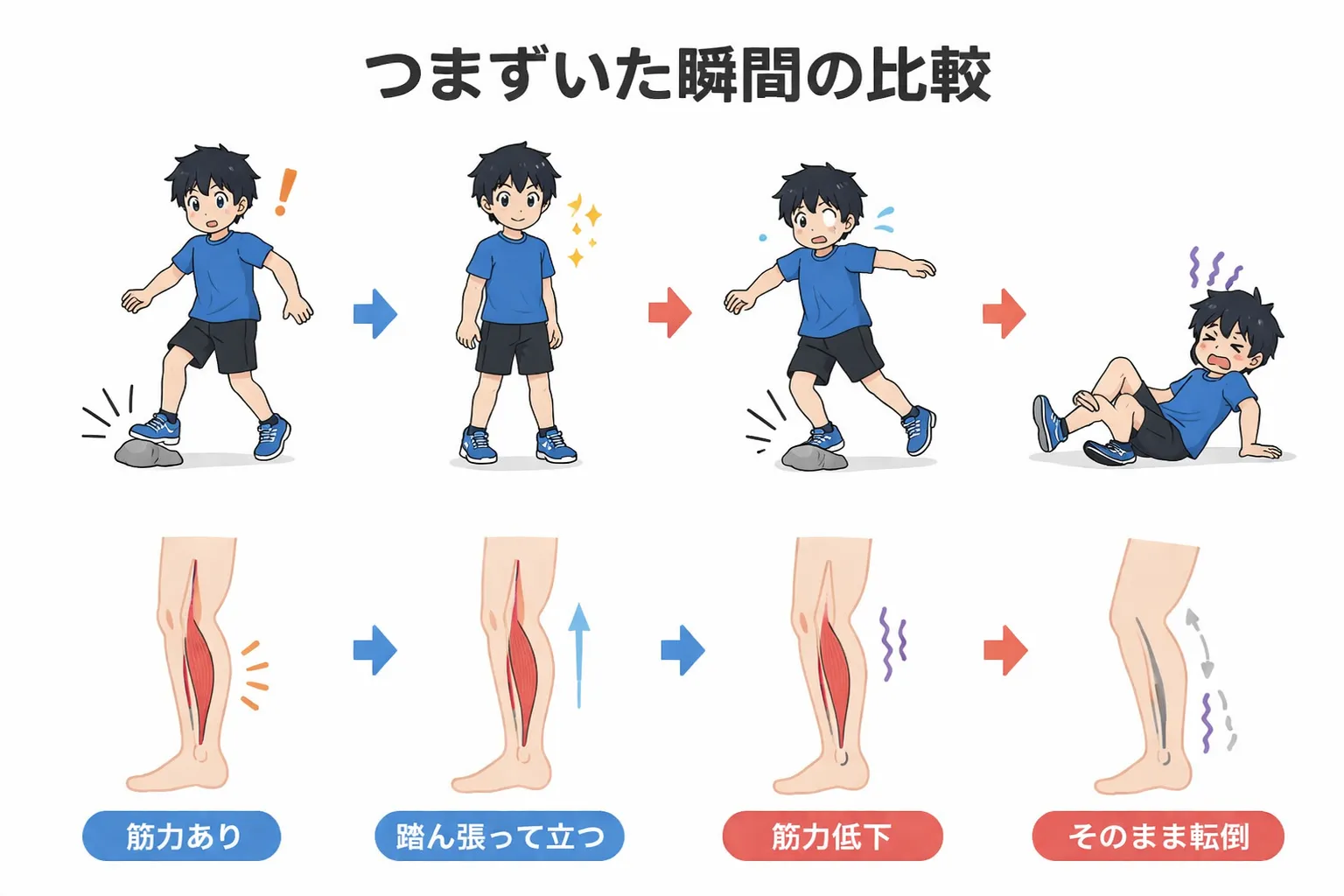 転倒リスクと筋肉の関係