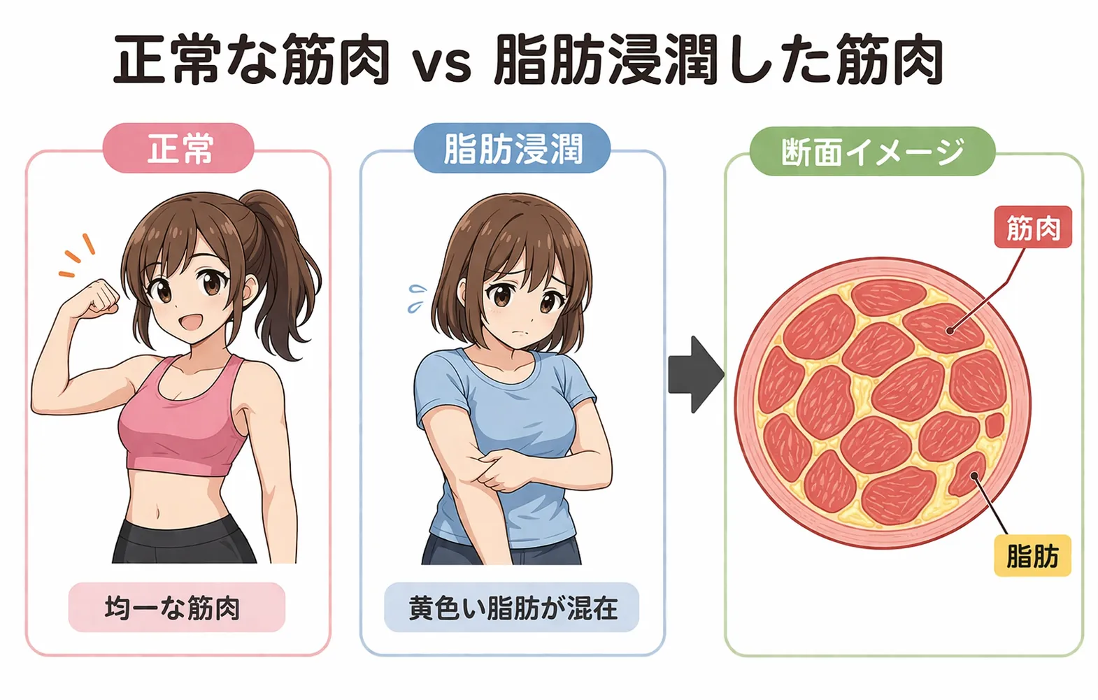 筋肉内の脂肪浸潤とは?