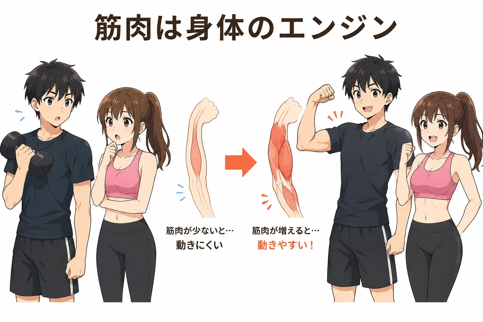 筋トレするとなぜ体力がつくのか?