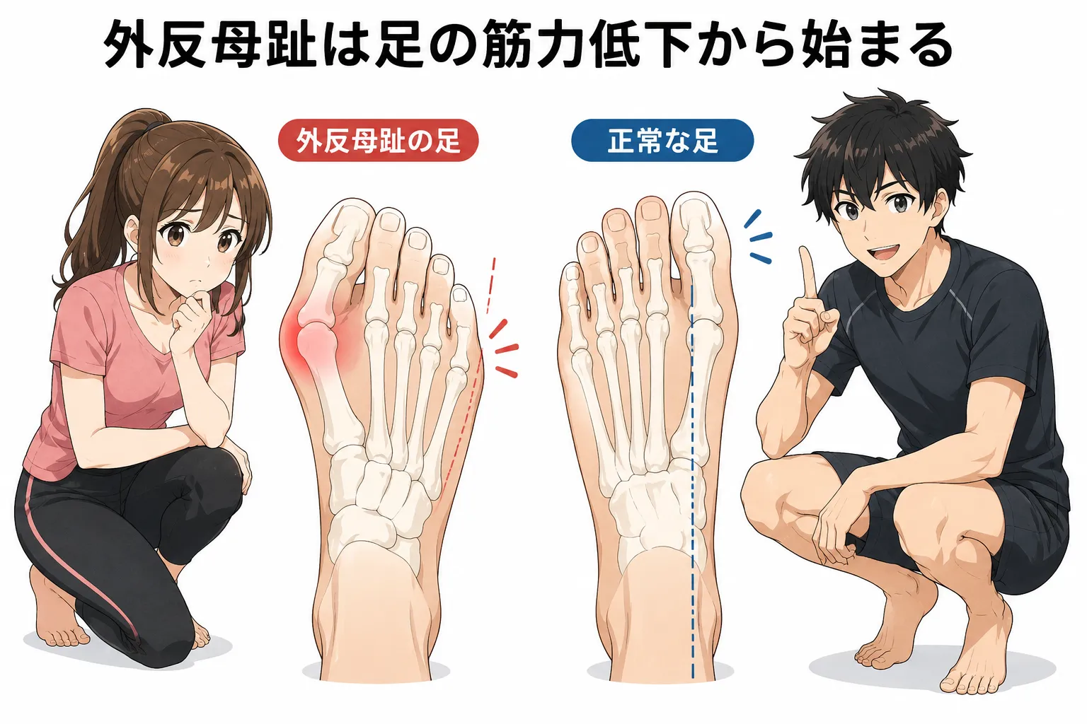 外反母趾の予防と筋トレの関係