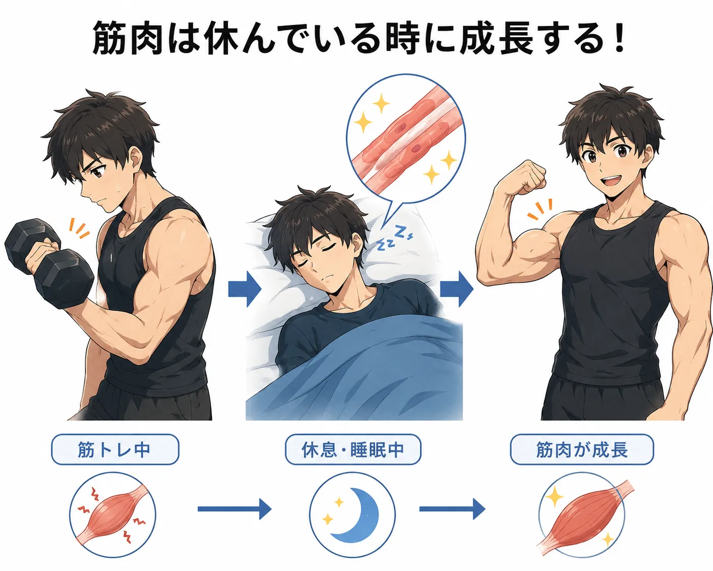 筋肉が付くスピード