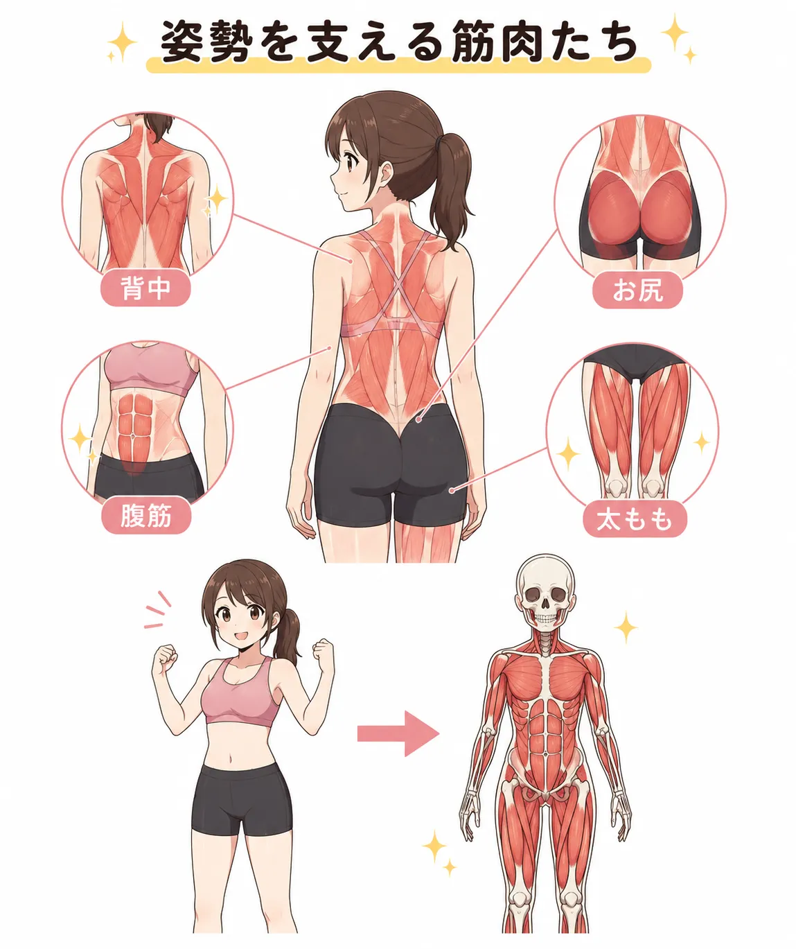 筋肉量と姿勢の良さの関係