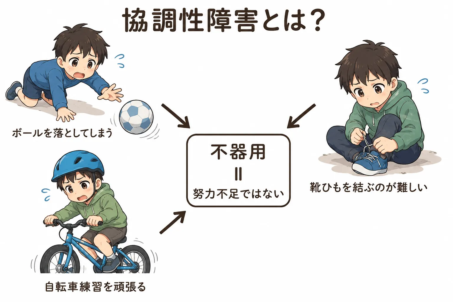 小児期に起こる協調性障害とは？また運動療法の効果