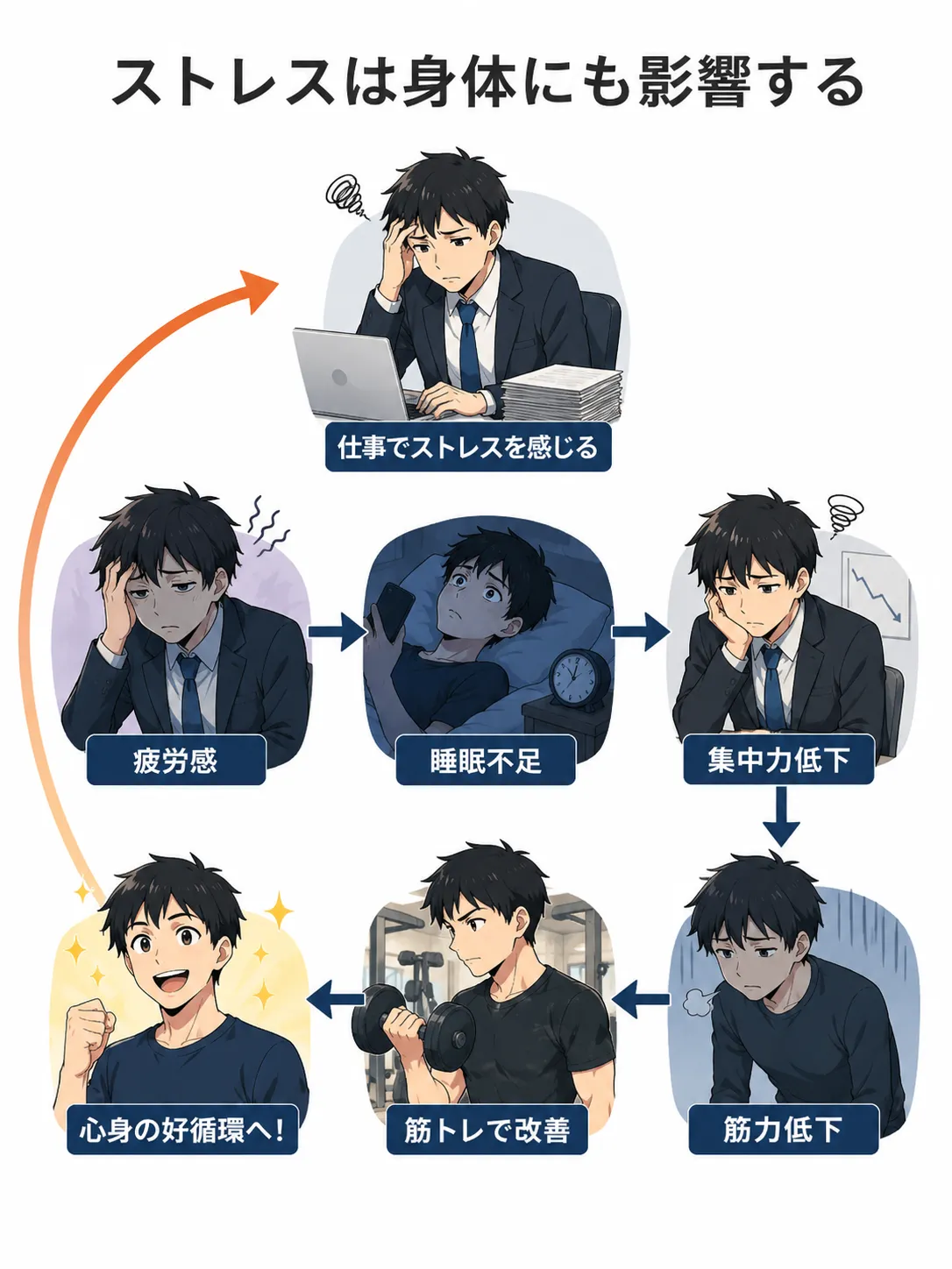 ウエイトトレーニングによるストレス発散