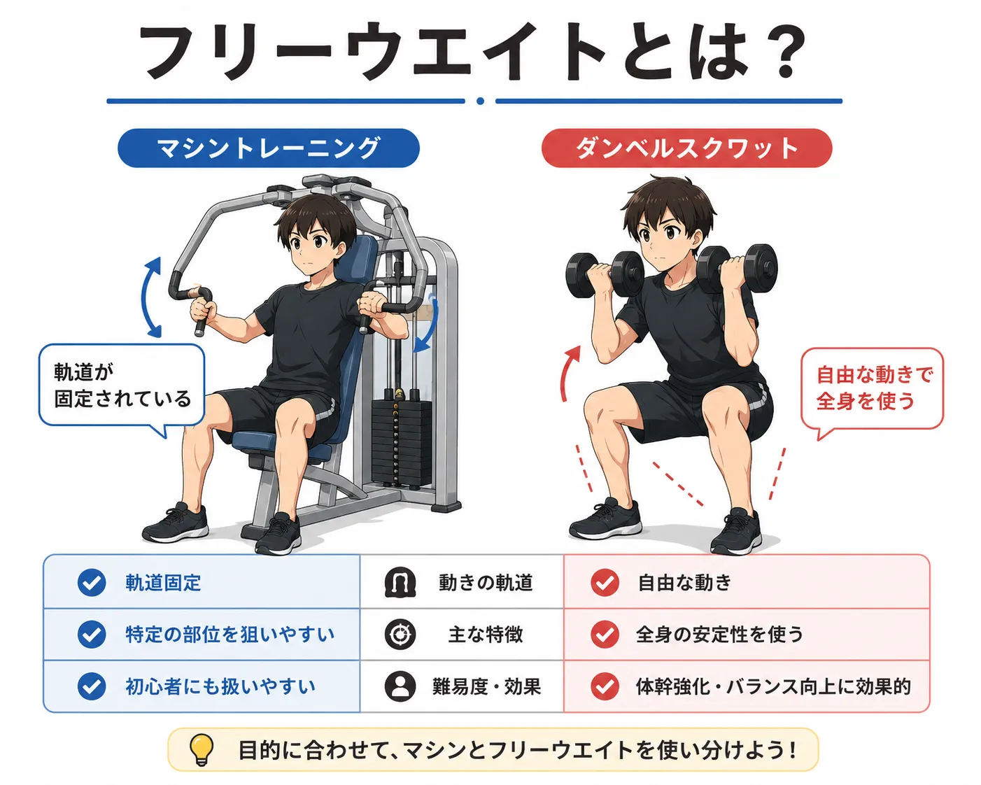 フリーウエイトの効果