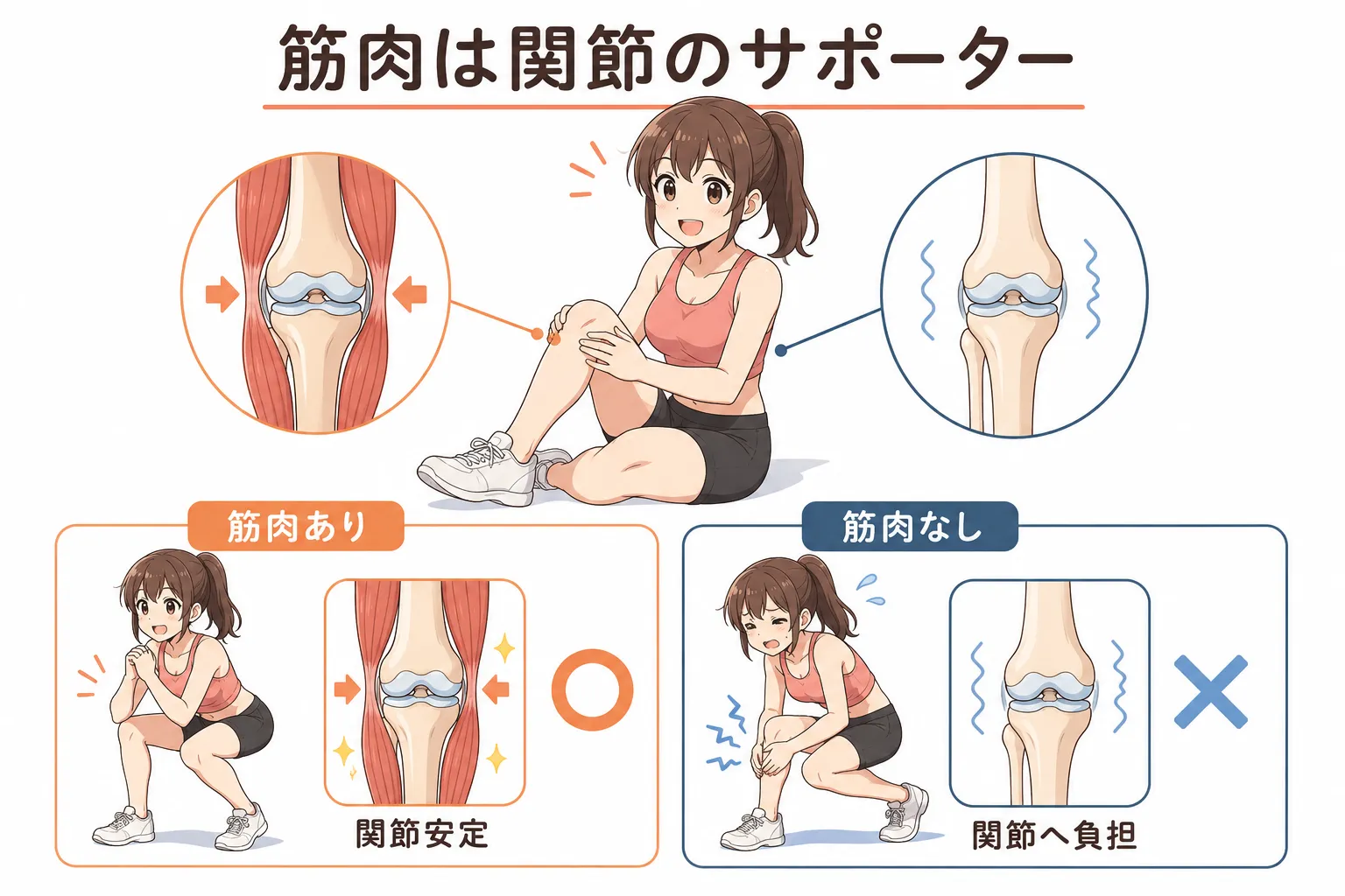 関節疾患の保存療法に筋肉が必須な理由